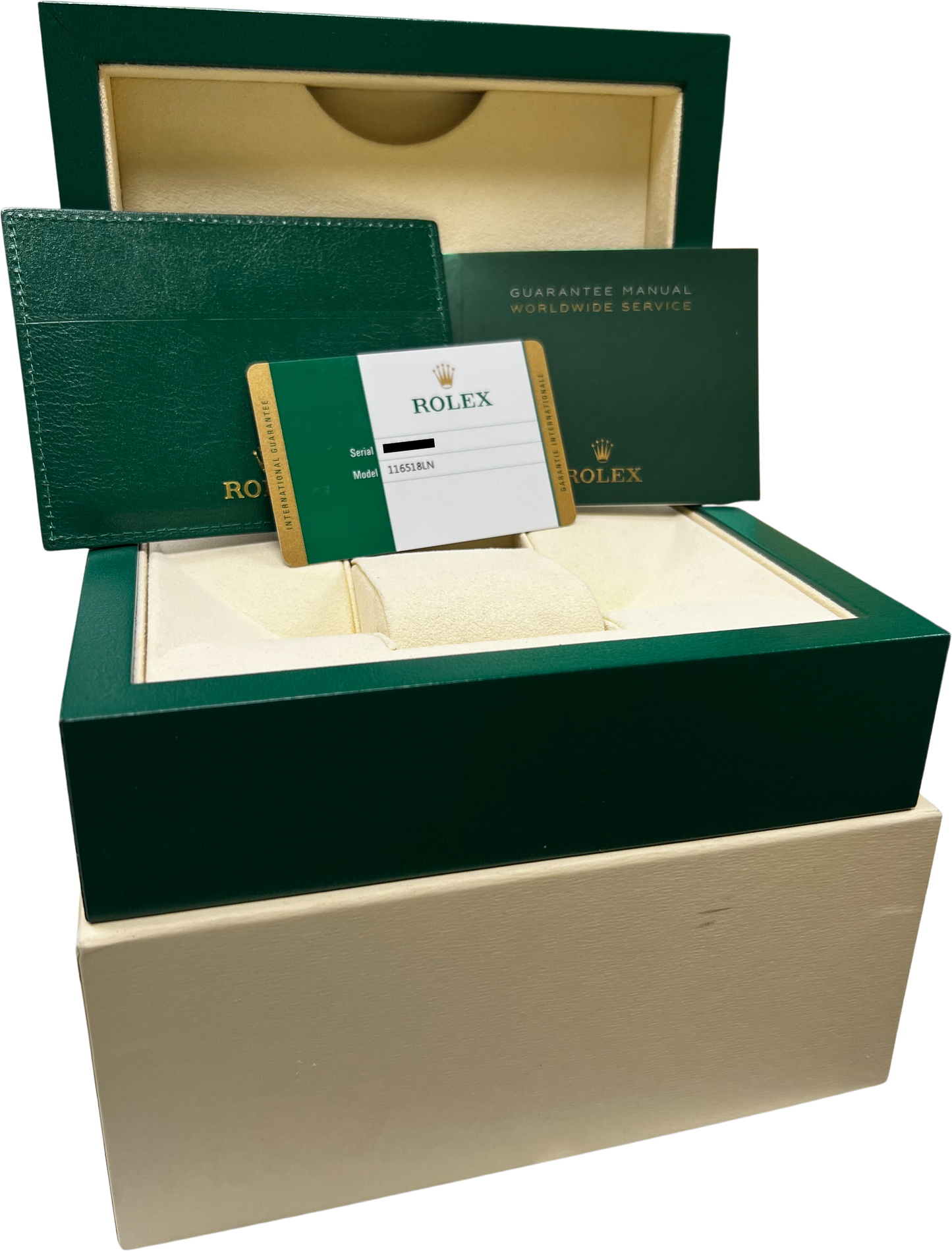 MINT PAPERS Rolex Daytona 18K Gold Paul Newman Oysterflex 116518 LN Watch B+P