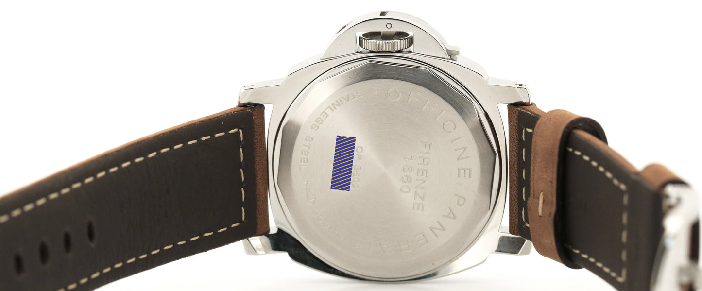 PAPERS Panerai Luminor Marina PAM00001 Steel Tritium A-SERIAL 44mm PAM 1 BOX
