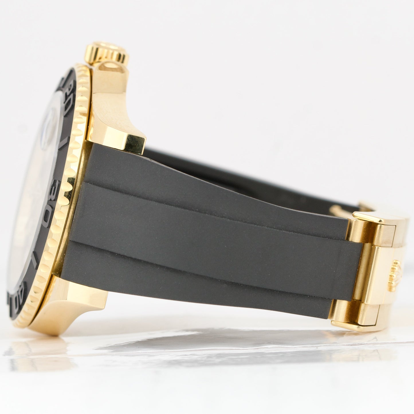 MINT Rolex Yacht-Master 18K Yellow Gold Black Oysterflex 42mm Watch 226658 BOX