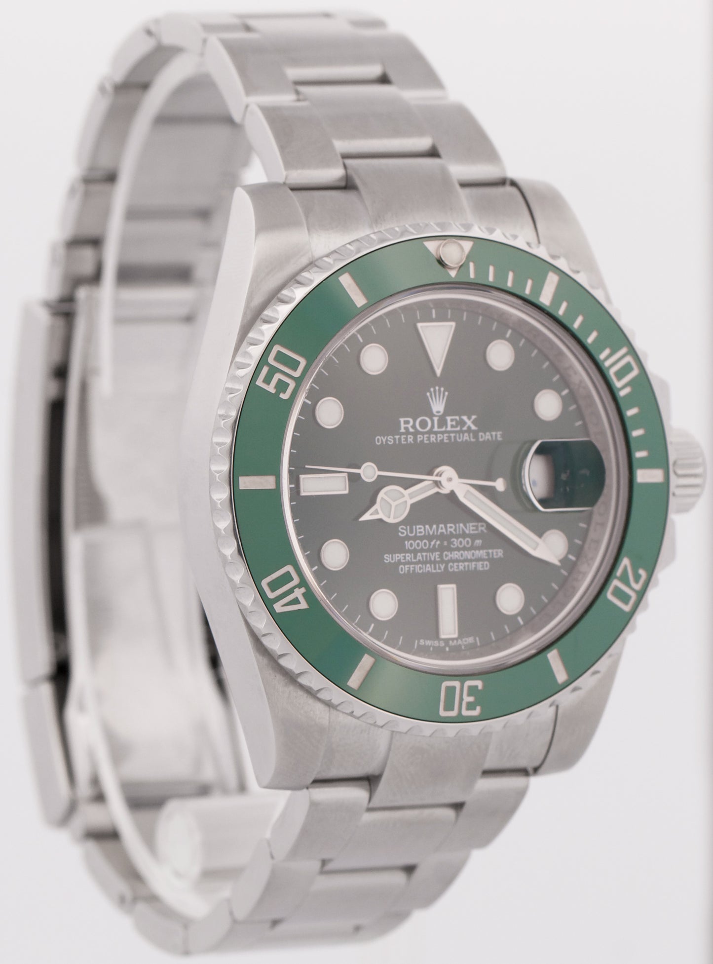MINT PAPERS Rolex Submariner Date HULK Green Stainless Steel 40mm 116610 LV BOX