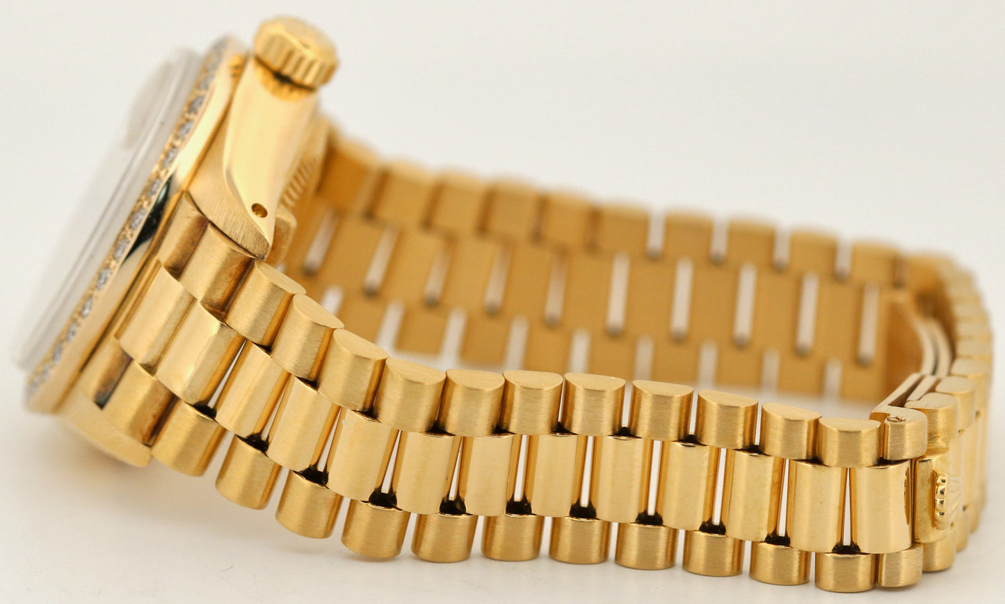 Ladies Rolex DateJust President 26mm MOTHER OF PEARL DIAMOND 18K Gold 6917