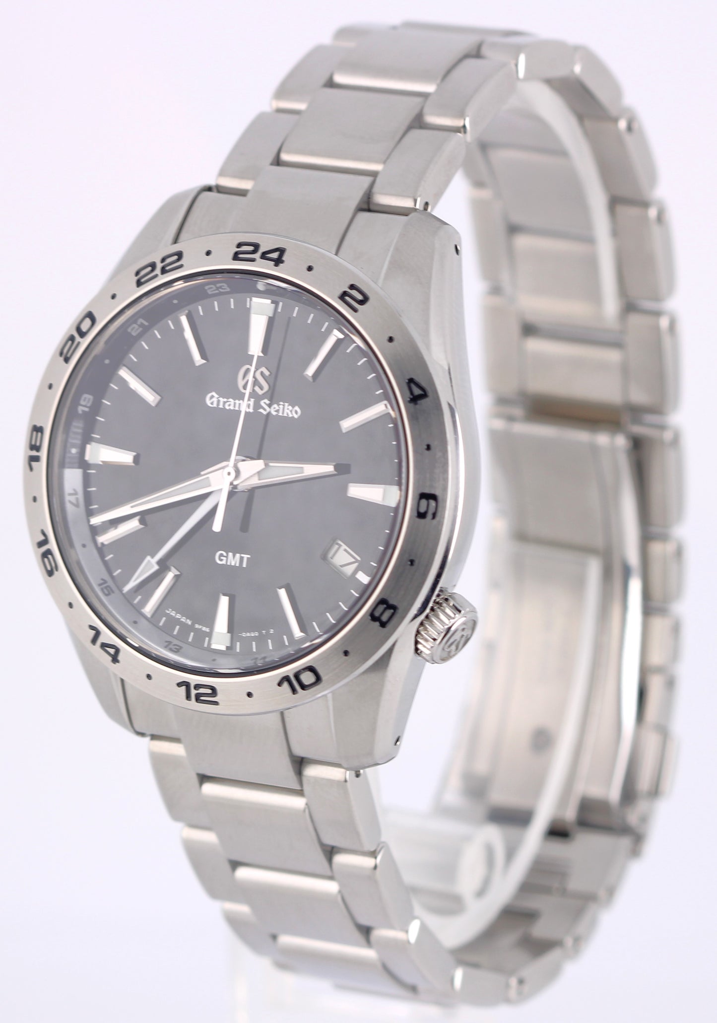 2023 PAPERS Grand Seiko GMT Sport Collection Steel Black 39mm SBGN027G Watch BOX