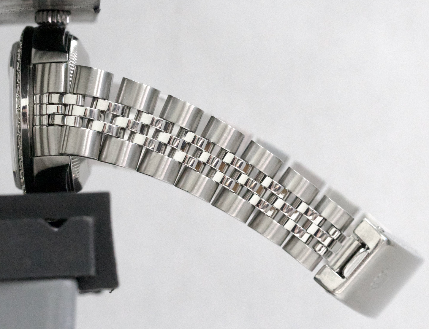 Rolex DateJust SILVER DIAMOND BEZEL 18K Stainless Steel JUBILEE 79174 Watch