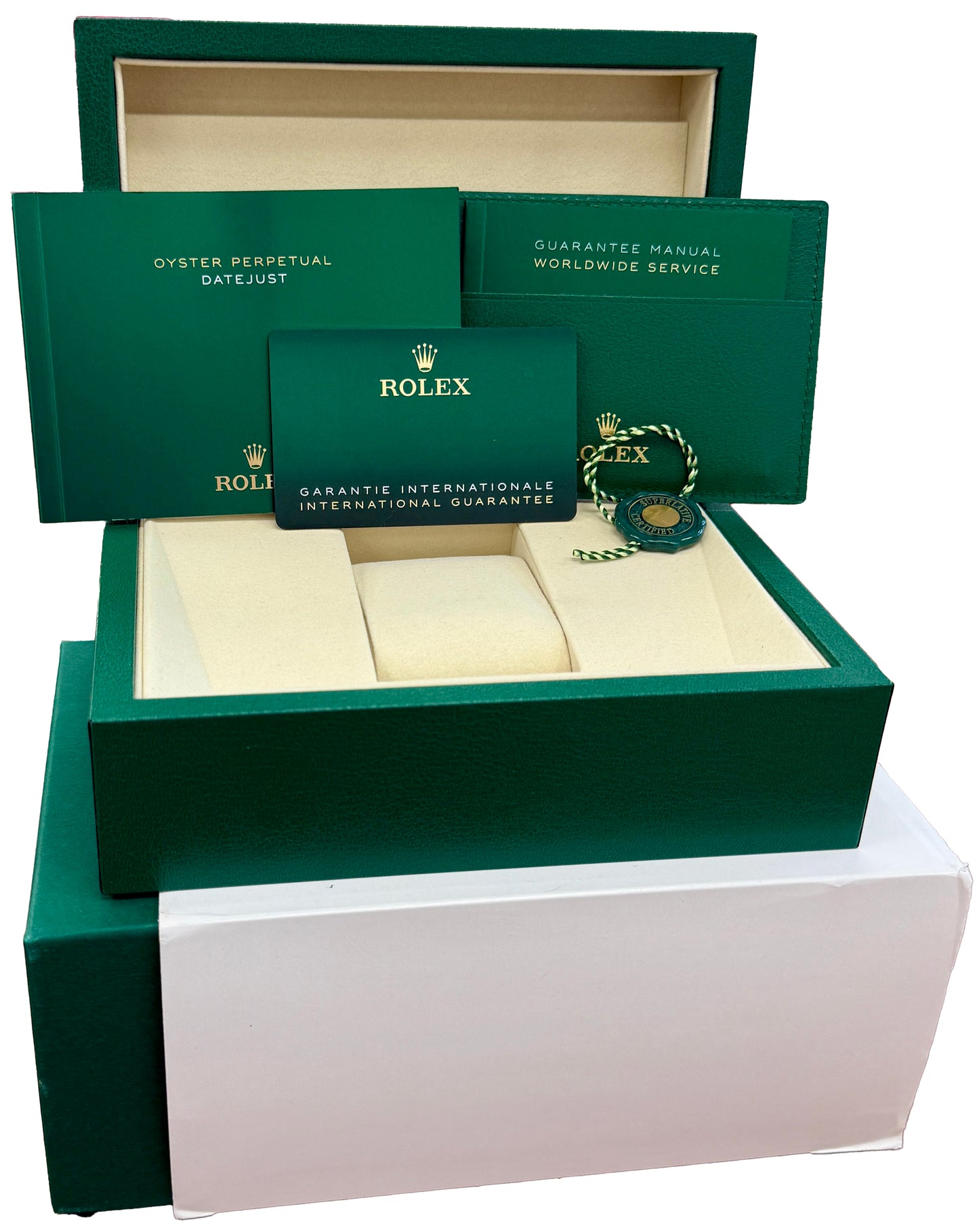 NEW JULY 2025 PAPERS Rolex DateJust 41 WHITE 18K Fluted OYSTER 41mm 126334 BOX