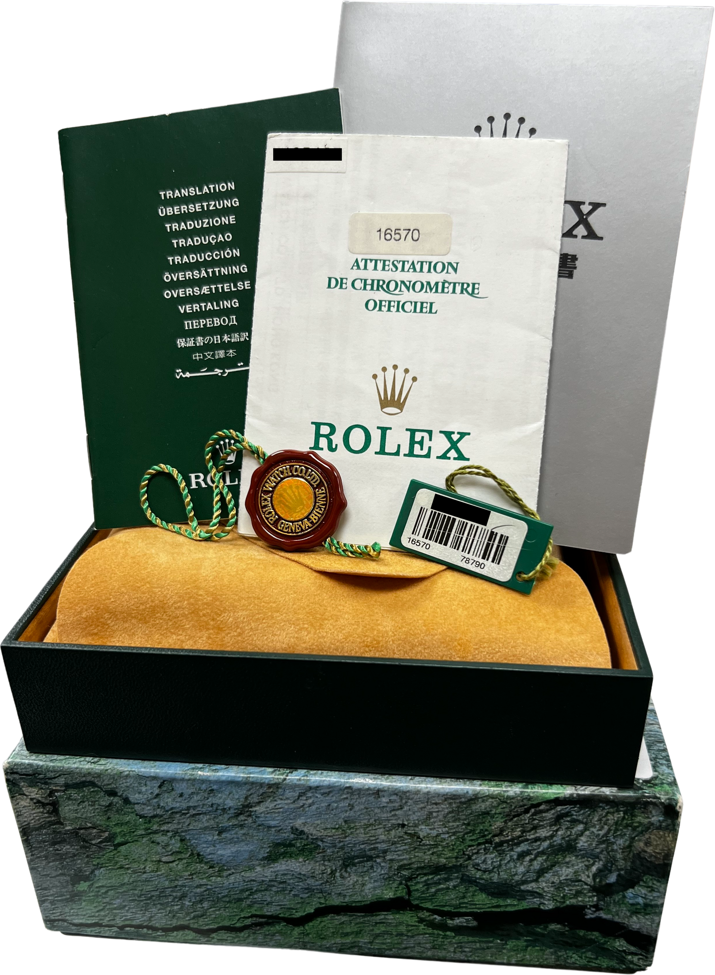 PAPERS Rolex Explorer II White TRITINOVA Stainless Steel 40mm Watch 16570 B+P