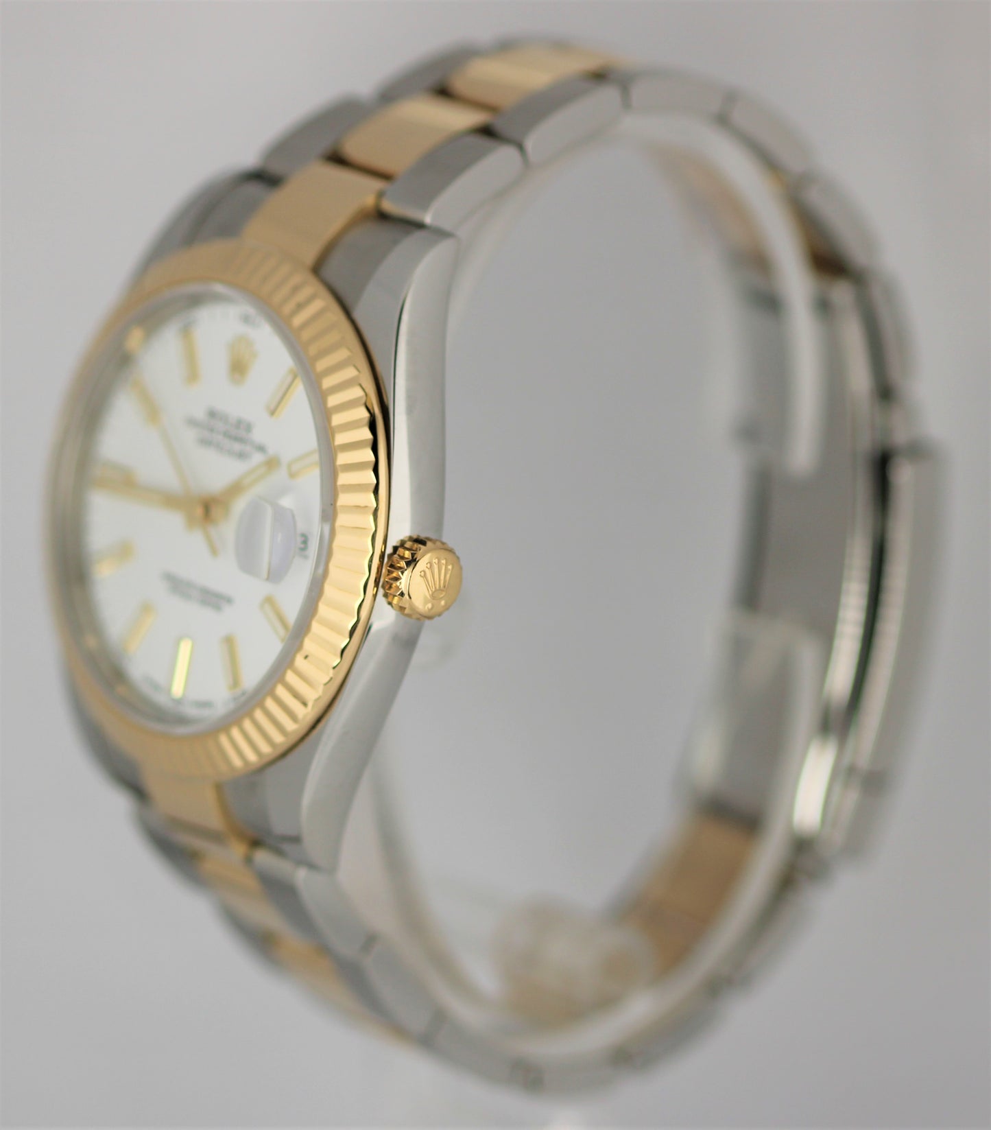 2019 Rolex DateJust 41 PAPERS Two-Tone 18k Gold White 41mm 126333 Watch B+P