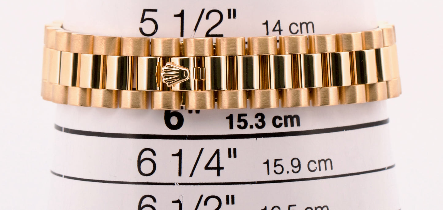 Rolex DateJust President FACTORY SILVERED DIAMOND 26mm 18K Yellow Gold 179138