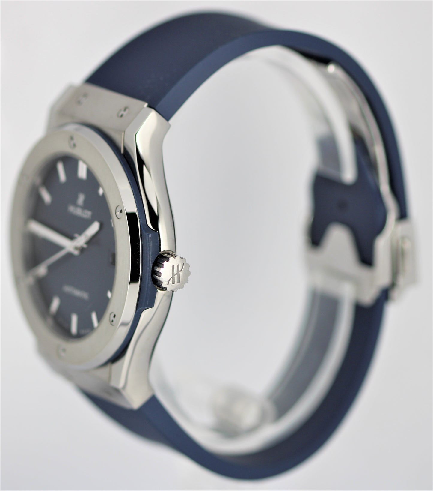 Hublot Classic Fusion Titanium Blue 45mm Rubber 511.NX.7170.RX Watch BOX