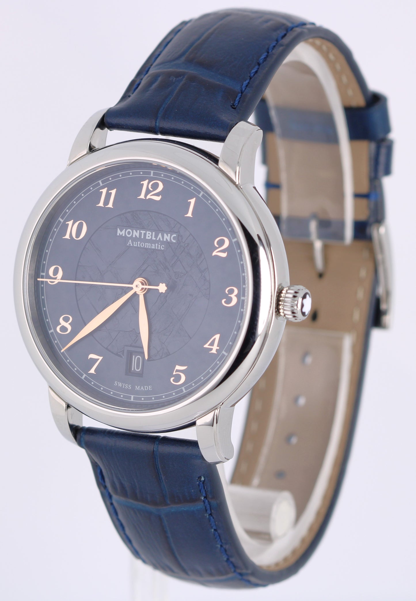 JUNE 2025 PAPERS Montblanc Star Legacy Steel Blue 39mm MB129628 Watch BOX
