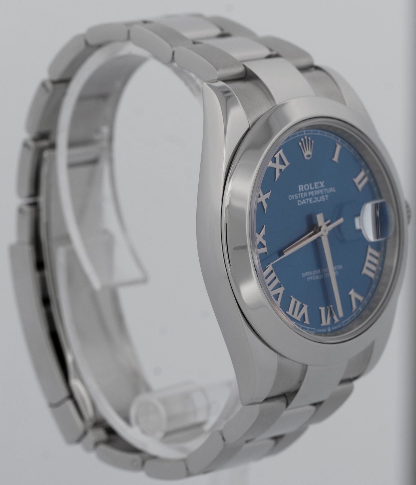 2022 NEW PAPERS Rolex DateJust 41 AZZURRO BLUE Steel Oyster 41mm 126300 BOX