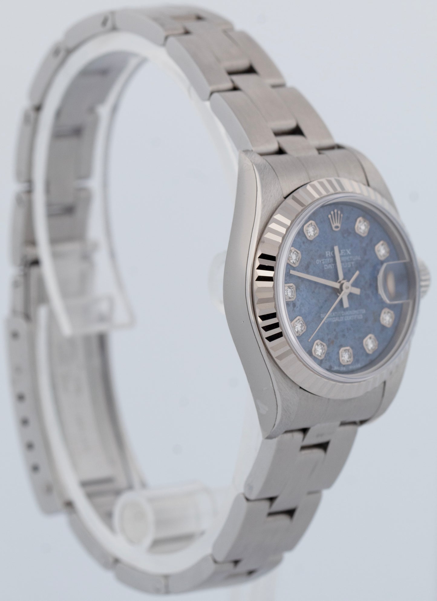 NOS STICKERED PAPERS Ladies Rolex DateJust 26mm SODALITE Dial Watch 79174 BOX