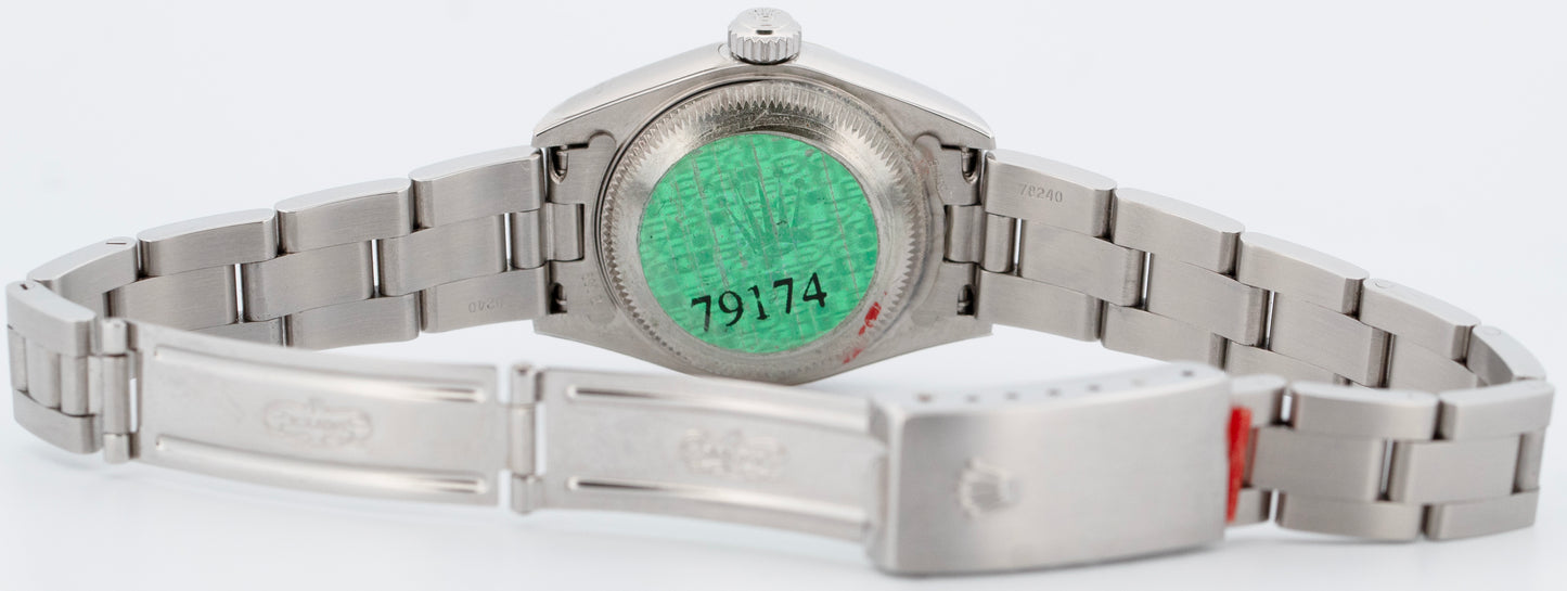 NOS STICKERED PAPERS Ladies Rolex DateJust 26mm SODALITE Dial Watch 79174 BOX