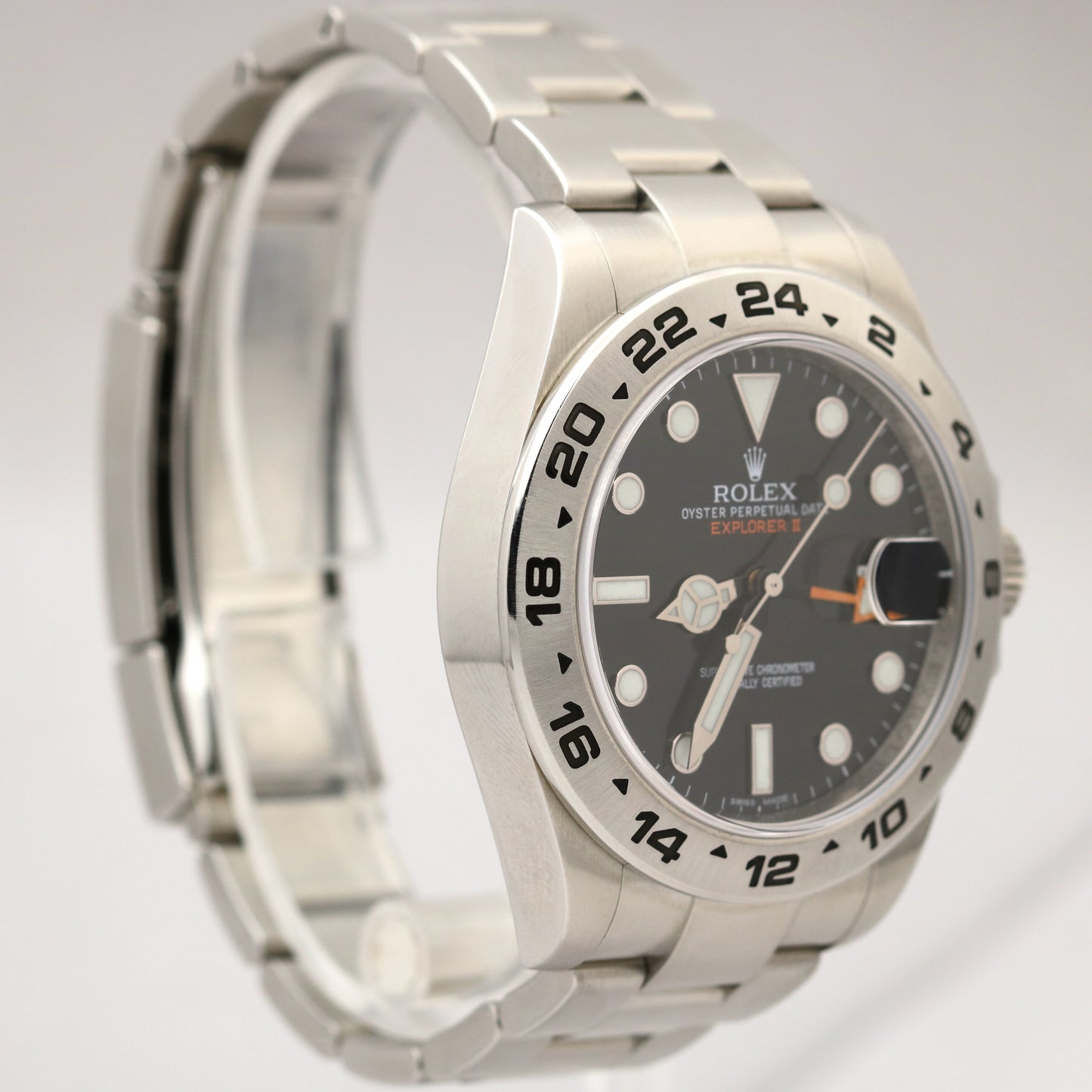 2019 Rolex Explorer II Orange BLACK Stainless Steel 216570 42mm PAPERS Watch B+P