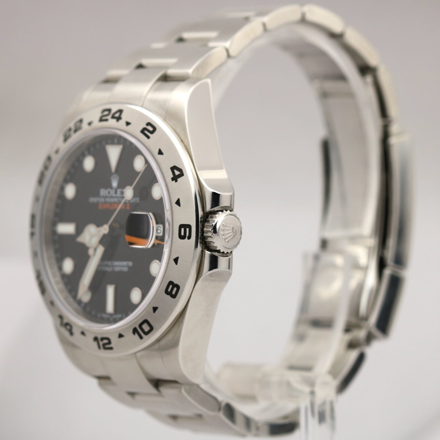 2019 Rolex Explorer II Orange BLACK Stainless Steel 216570 42mm PAPERS Watch B+P
