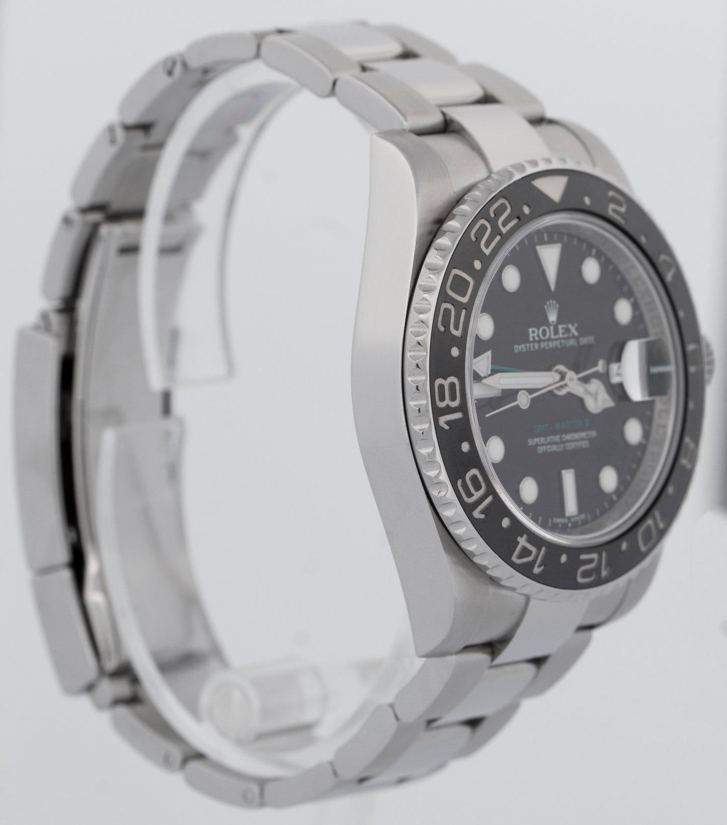 Rolex GMT-Master II Black Green Ceramic Stainless Steel 40mm Watch 116710 LN