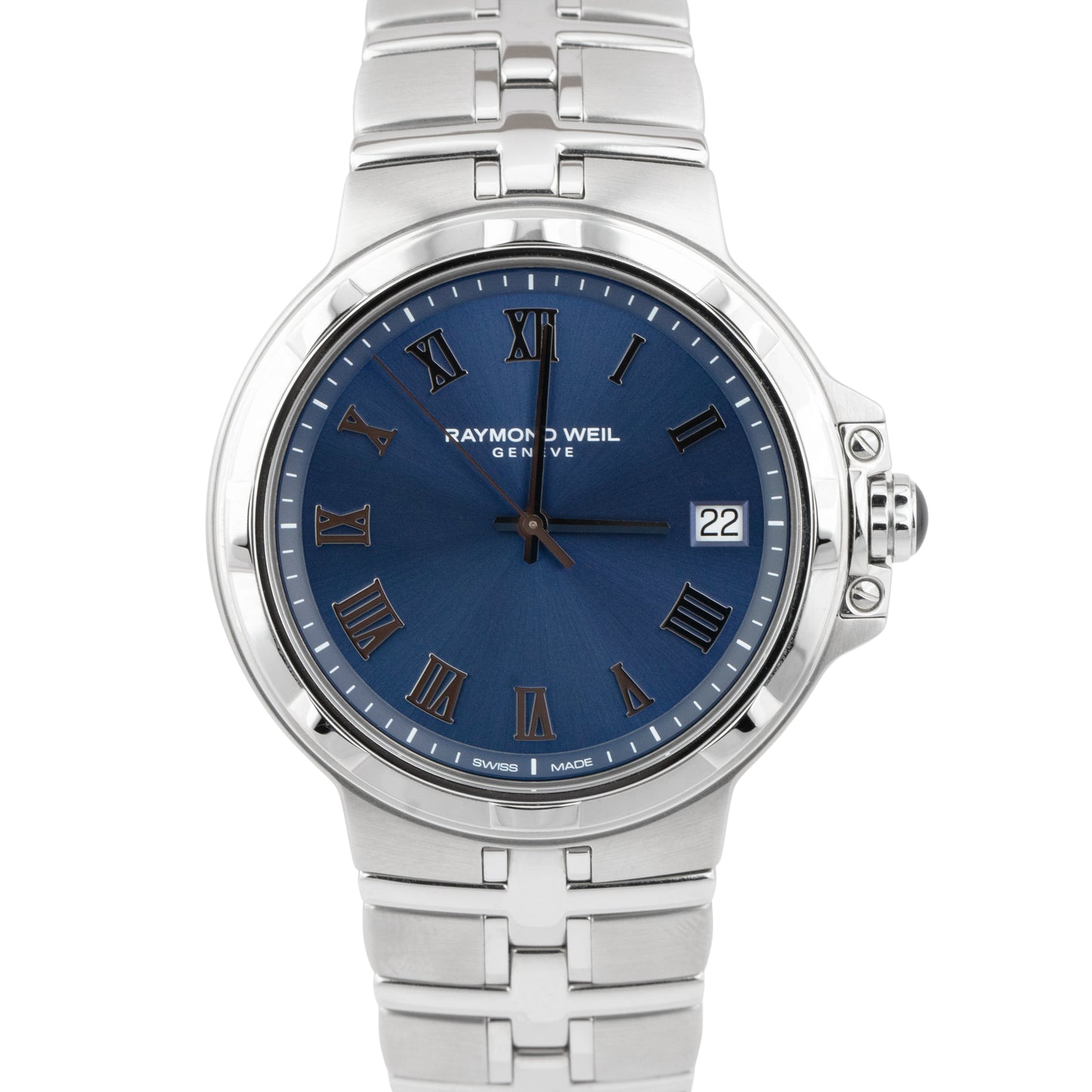 Raymond Weil Parsifal Classic 41mm Blue Stainless Steel Quartz 5580-ST-00508 BOX