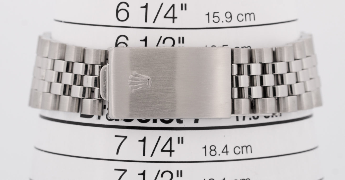 MINT PAPERS Rolex DateJust 36mm SILVER DIAMOND Stainless JUBILEE Watch 16030 BOX