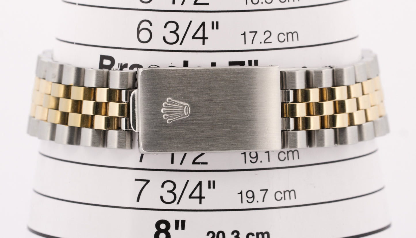 VINTAGE 1969 Rolex Oyster Perpetual 34mm SILVER 18K Steel Fluted JUBILEE 1005