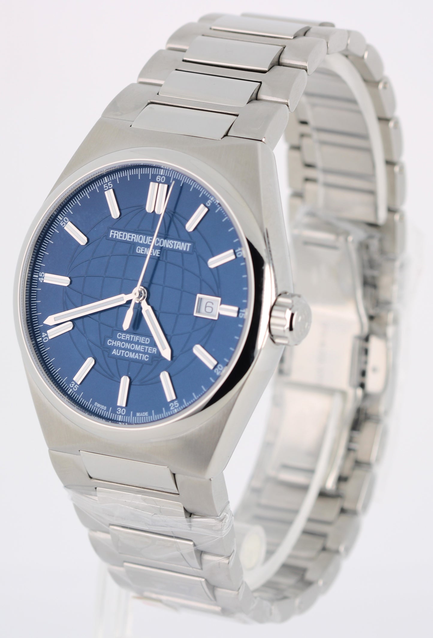 2022 PAPERS Frederique Constant Highlife Blue Globe 41mm FC-303/310X4TNH22 BOX