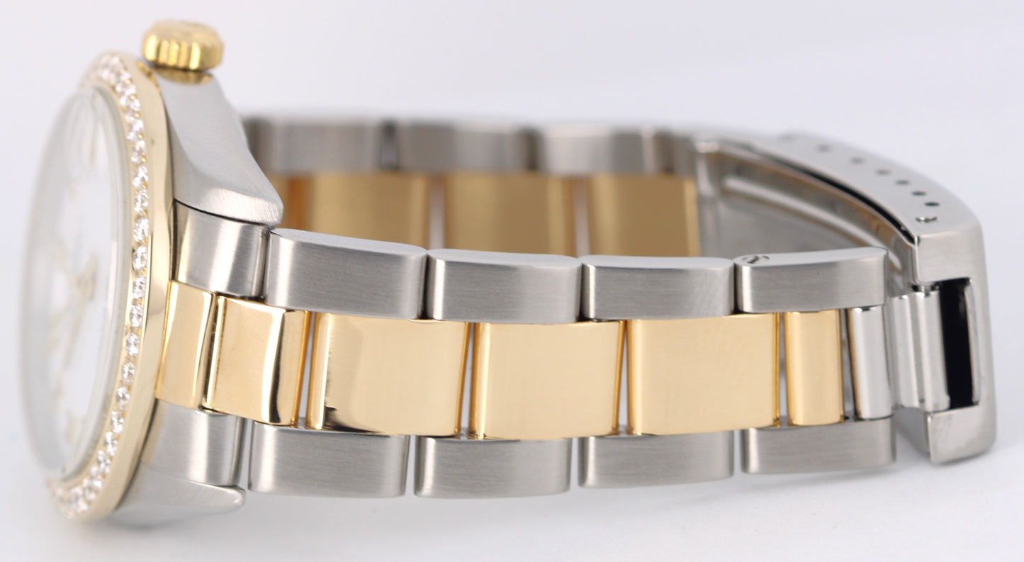 Rolex Datejust 31 Two-Tone 18k Gold Steel DIAMOND White Roman 78273 Watch