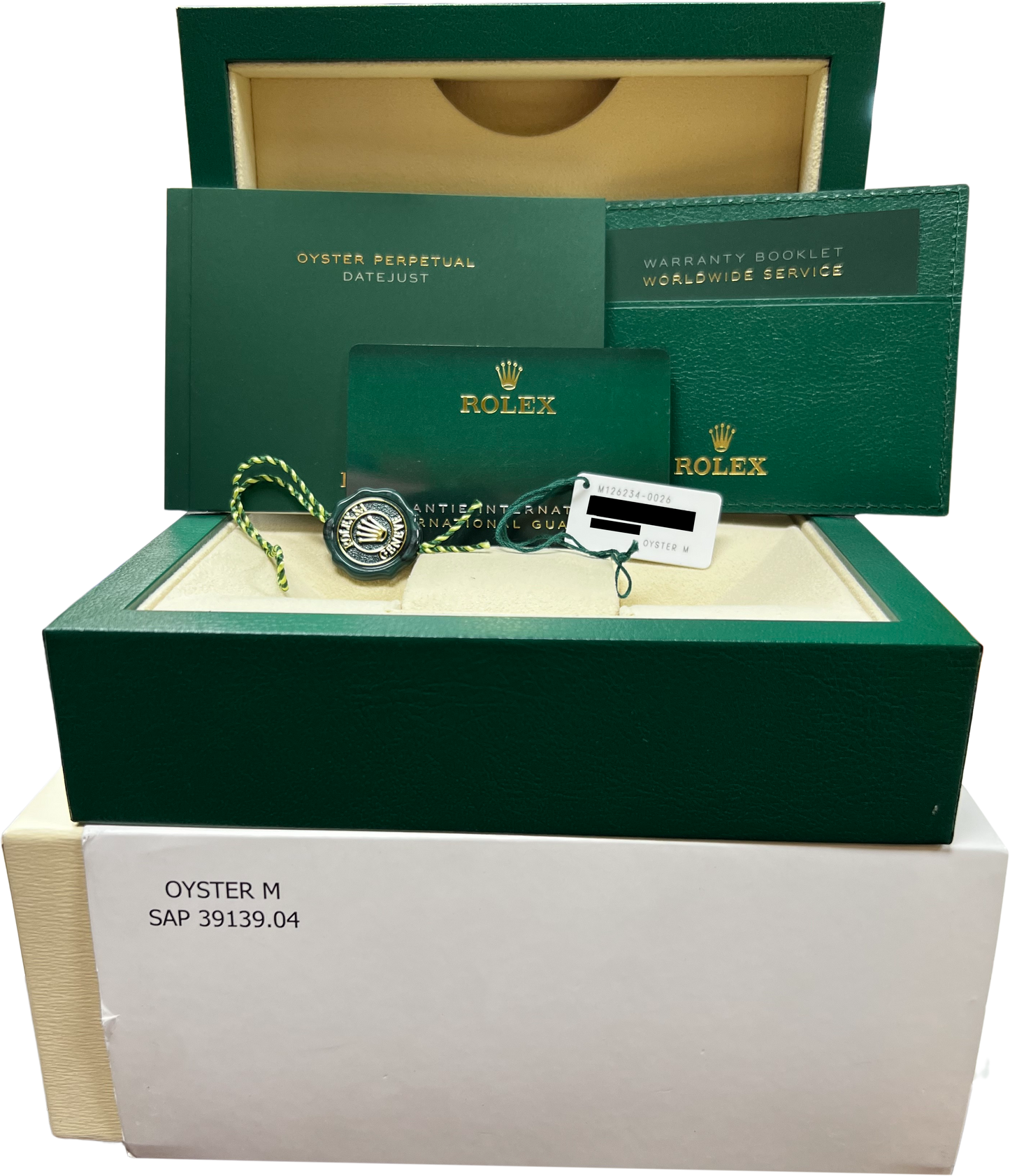 NEW 2023 PAPERS Rolex DateJust 36mm White Roman Steel Oyster Watch 126234 B+P