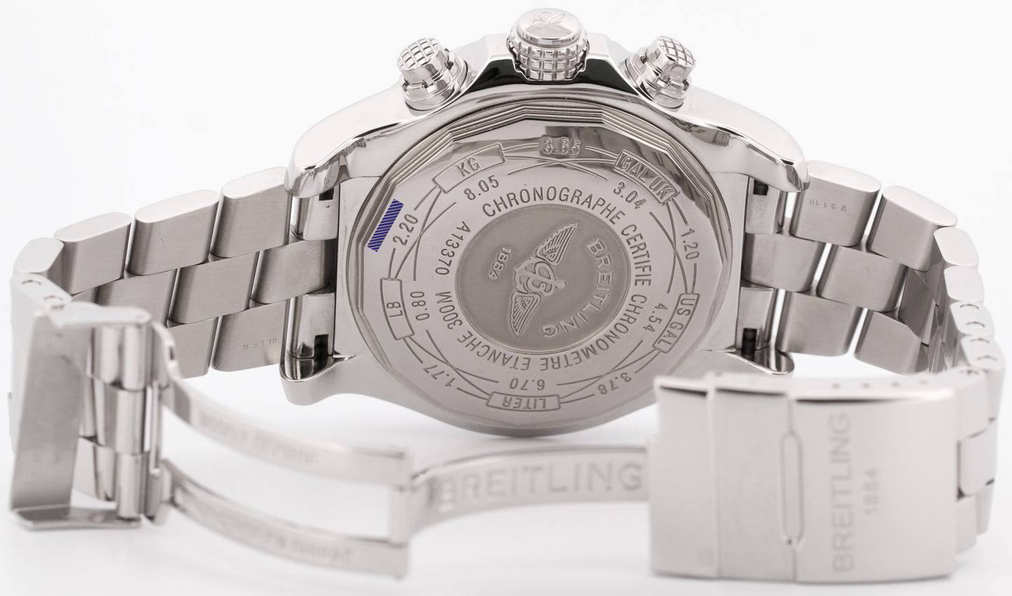 MINT PAPERS Breitling Super Avenger Chronograph 48mm Steel Watch A13370 BOX