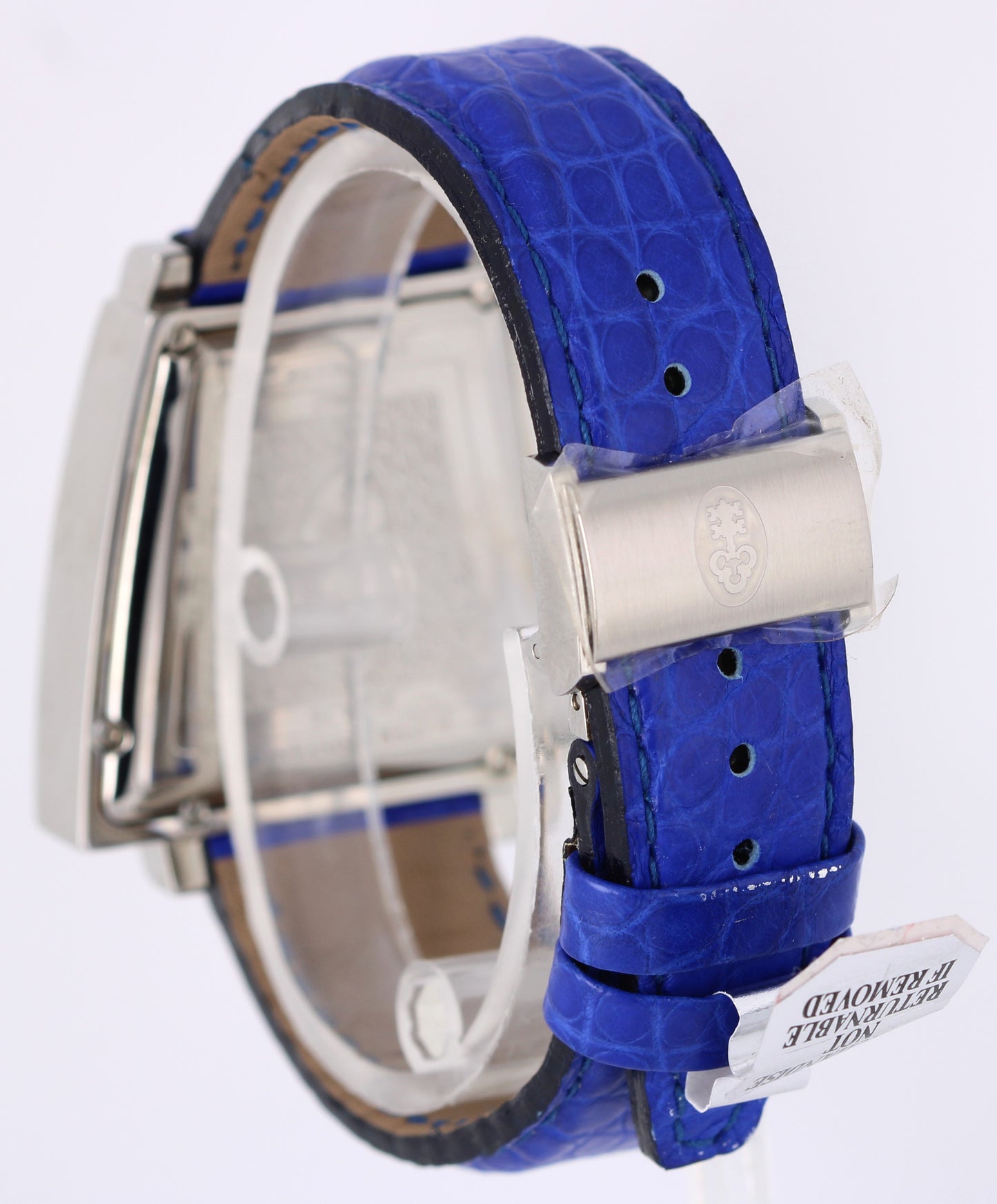 Corum Trapeze LIMITED EDITION Silver Blue Roman Numeral 39mm 82.404.20 Watch BOX