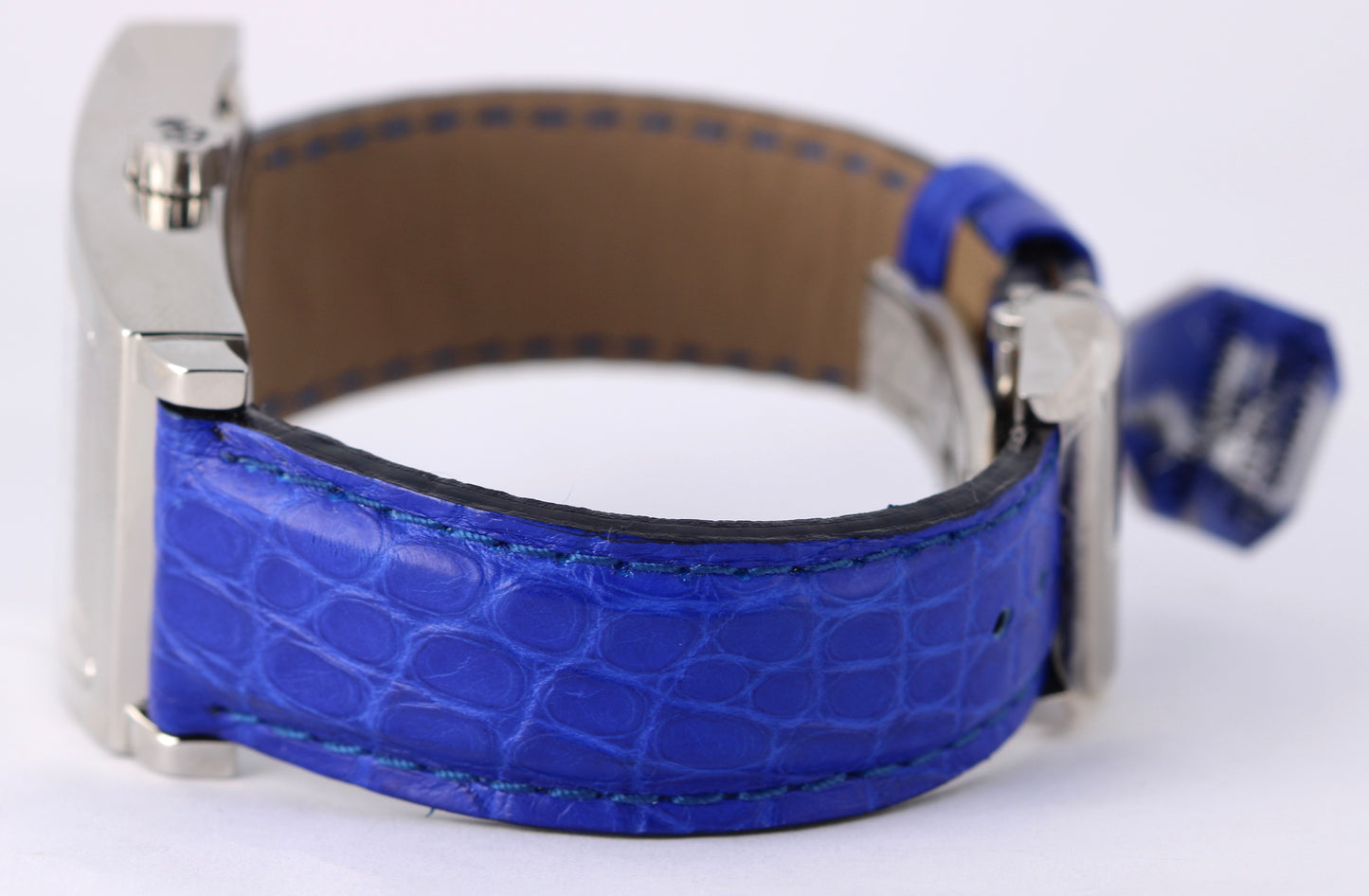 Corum Trapeze LIMITED EDITION Silver Blue Roman Numeral 39mm 82.404.20 Watch BOX