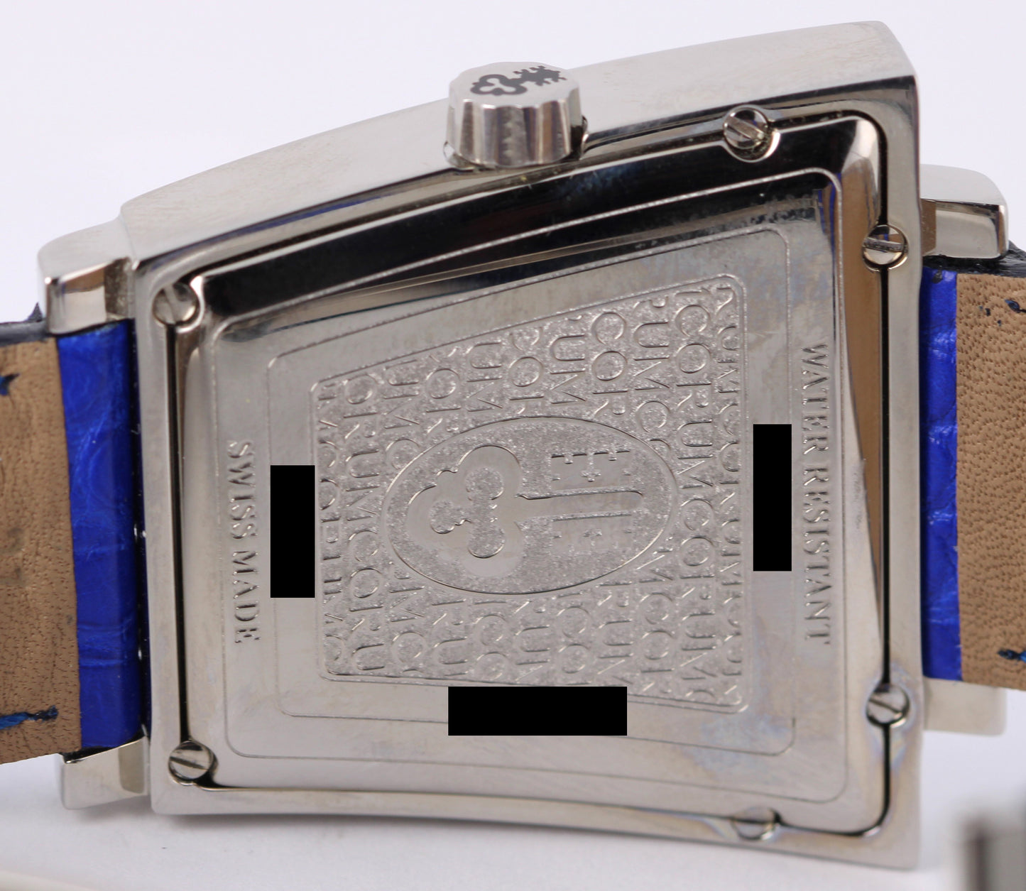 Corum Trapeze LIMITED EDITION Silver Blue Roman Numeral 39mm 82.404.20 Watch BOX