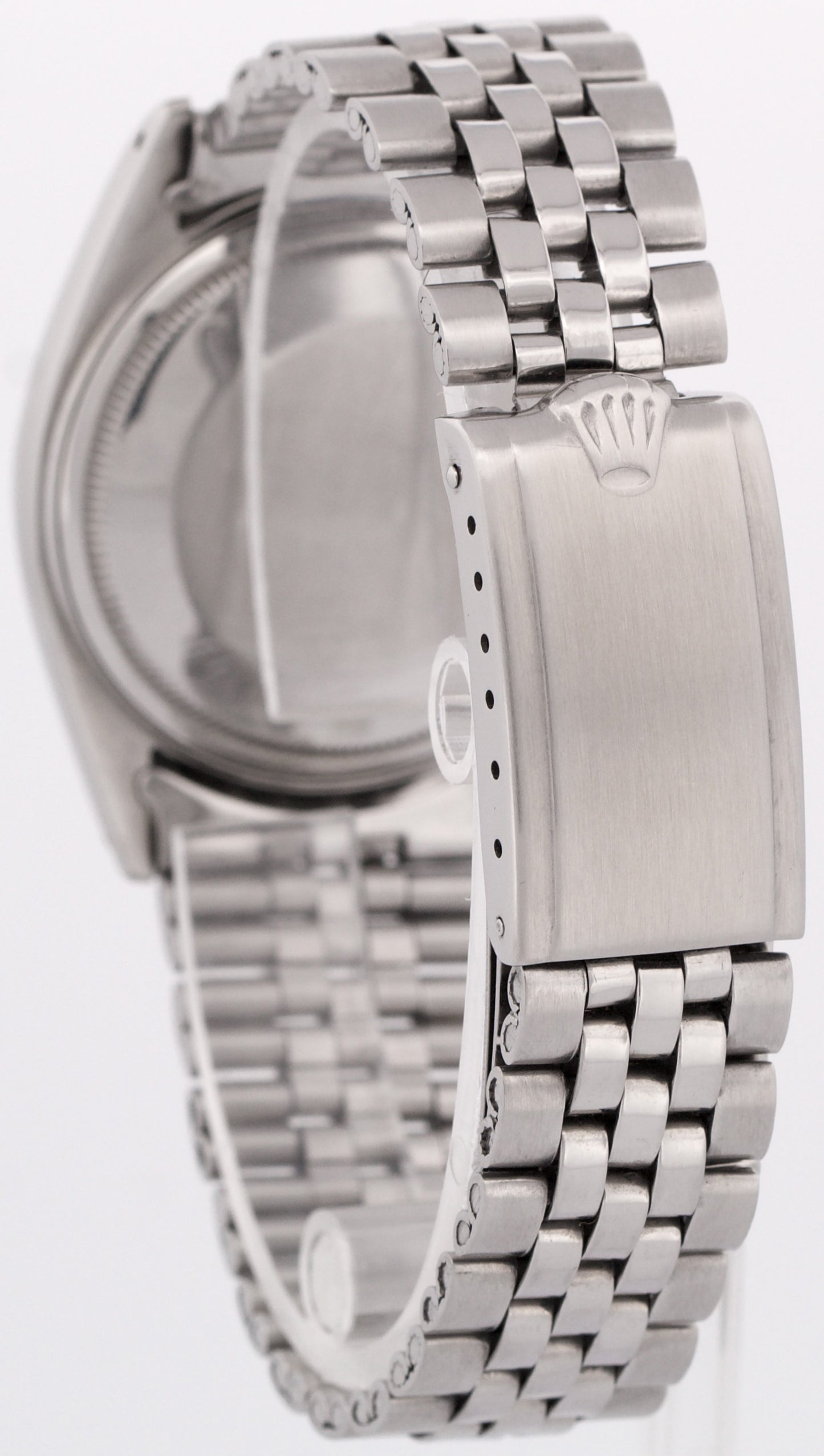 VINTAGE Rolex DateJust 36mm SILVER Stainess Steel 18K Gold Fluted JUBILEE 1601