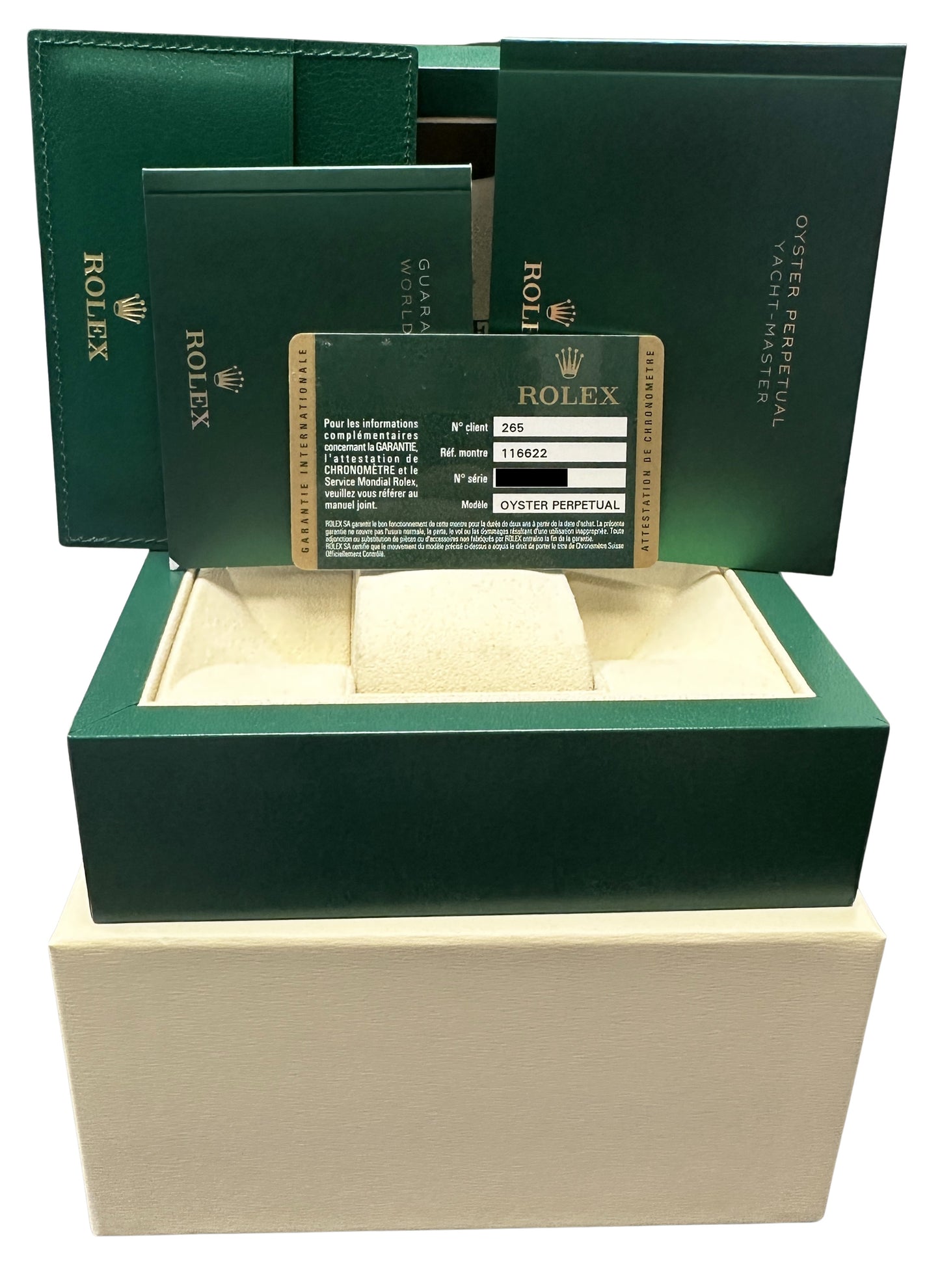 2013 PAPERS Rolex Yacht-Master Platinum Steel Blue 40mm 116622 Watch BOX