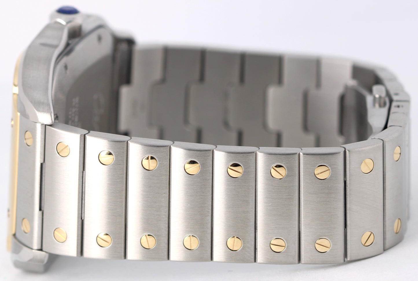 Cartier Santos Two-Tone 18k Yellow Gold Steel White Roman 39.8mm 4072 Watch