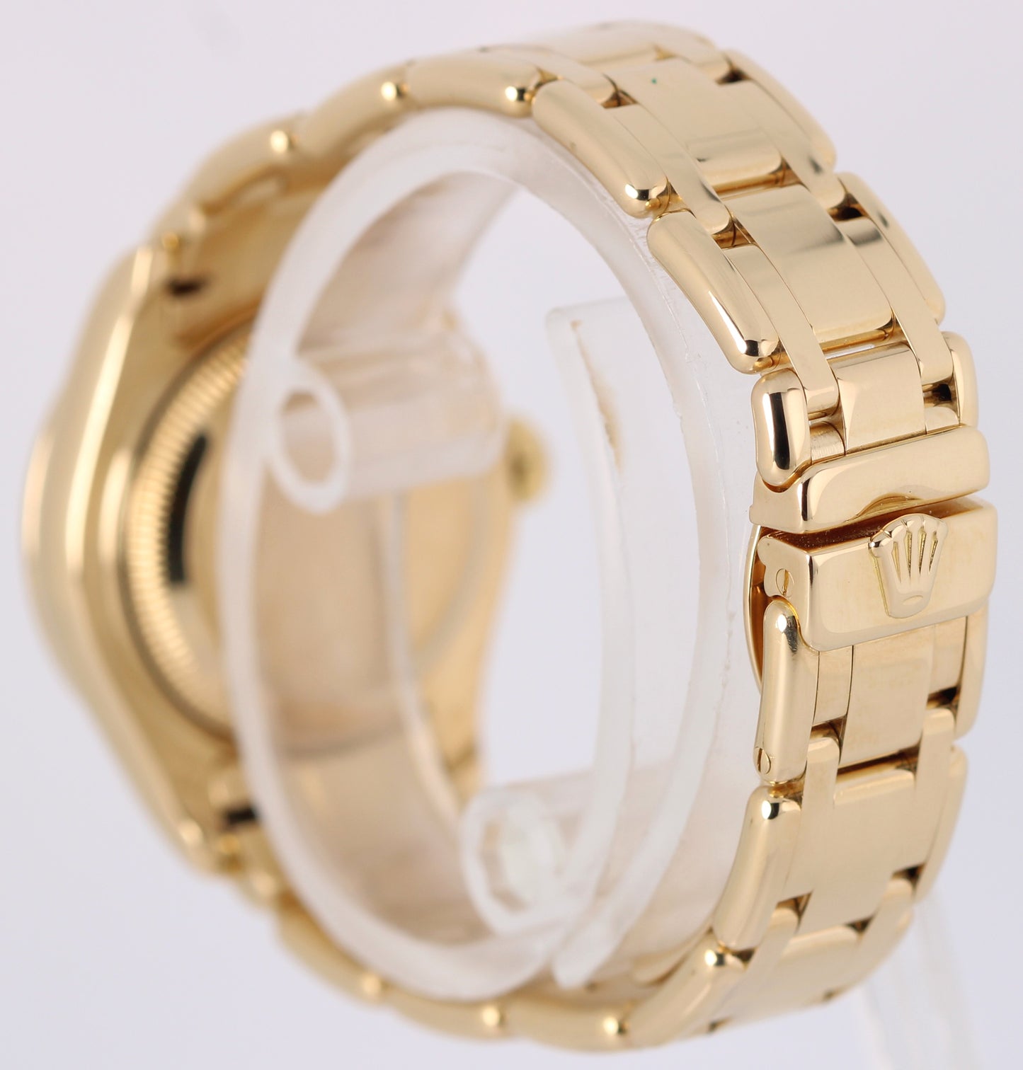 2003 PAPERS Rolex DateJust Pearlmaster 18k DIAMOND White Roman 29mm 80318 BOX