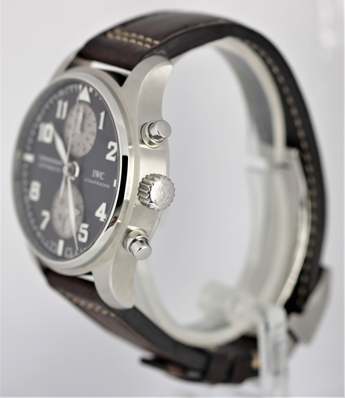 IWC Schaffhausen Pilot Spitfire Chronograph Saint Exupery Brown 43mm IW387806