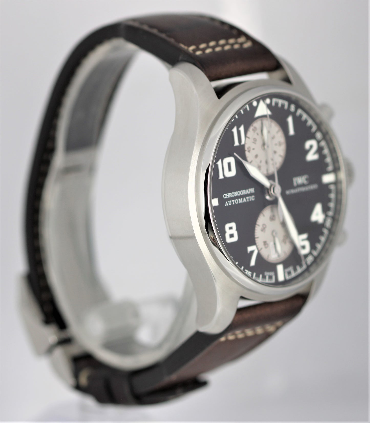 IWC Schaffhausen Pilot Spitfire Chronograph Saint Exupery Brown 43mm IW387806