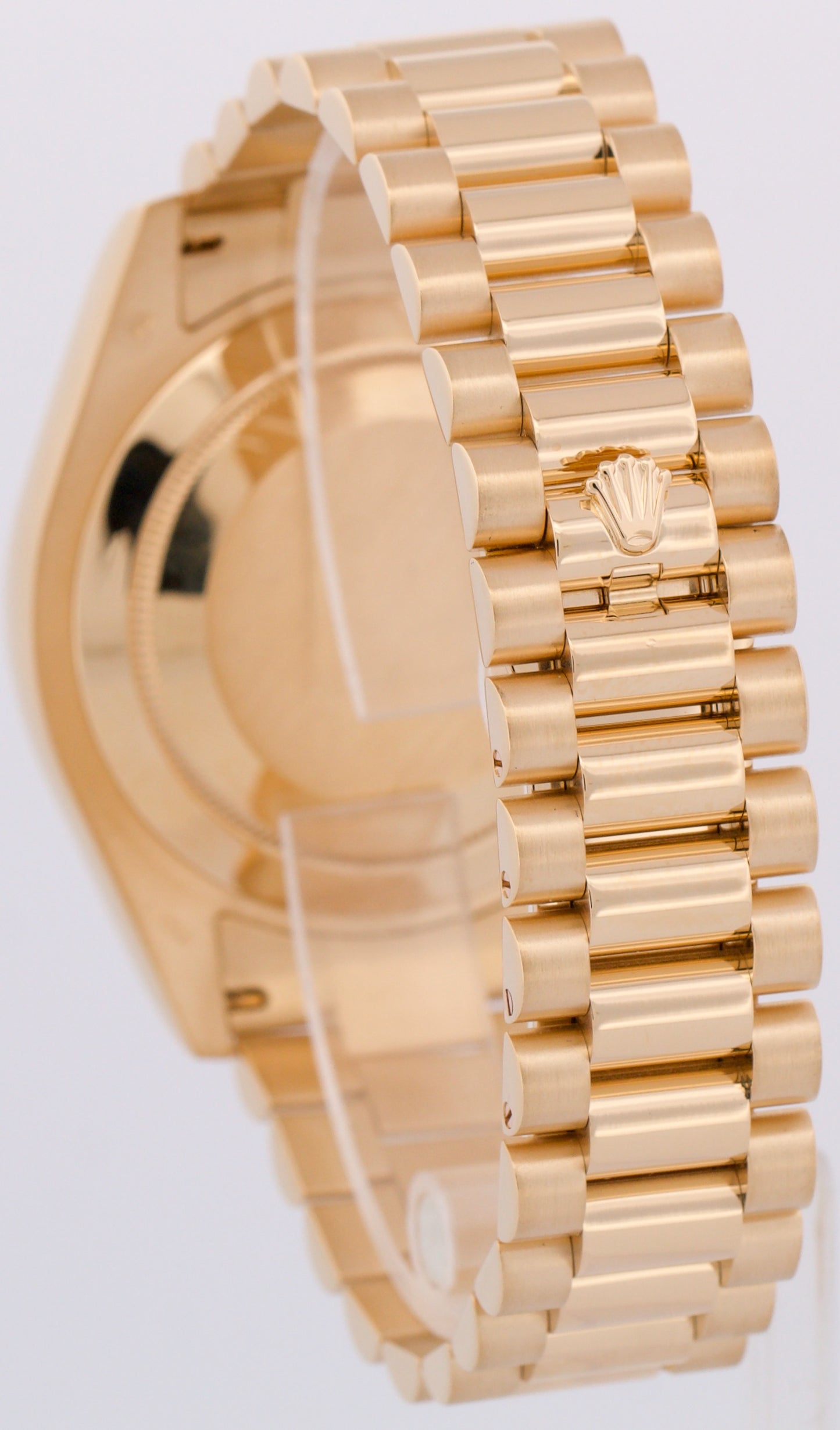 MINT Rolex Day-Date II President 41mm WHITE ROMAN 18K Yellow Gold 218238 BOX