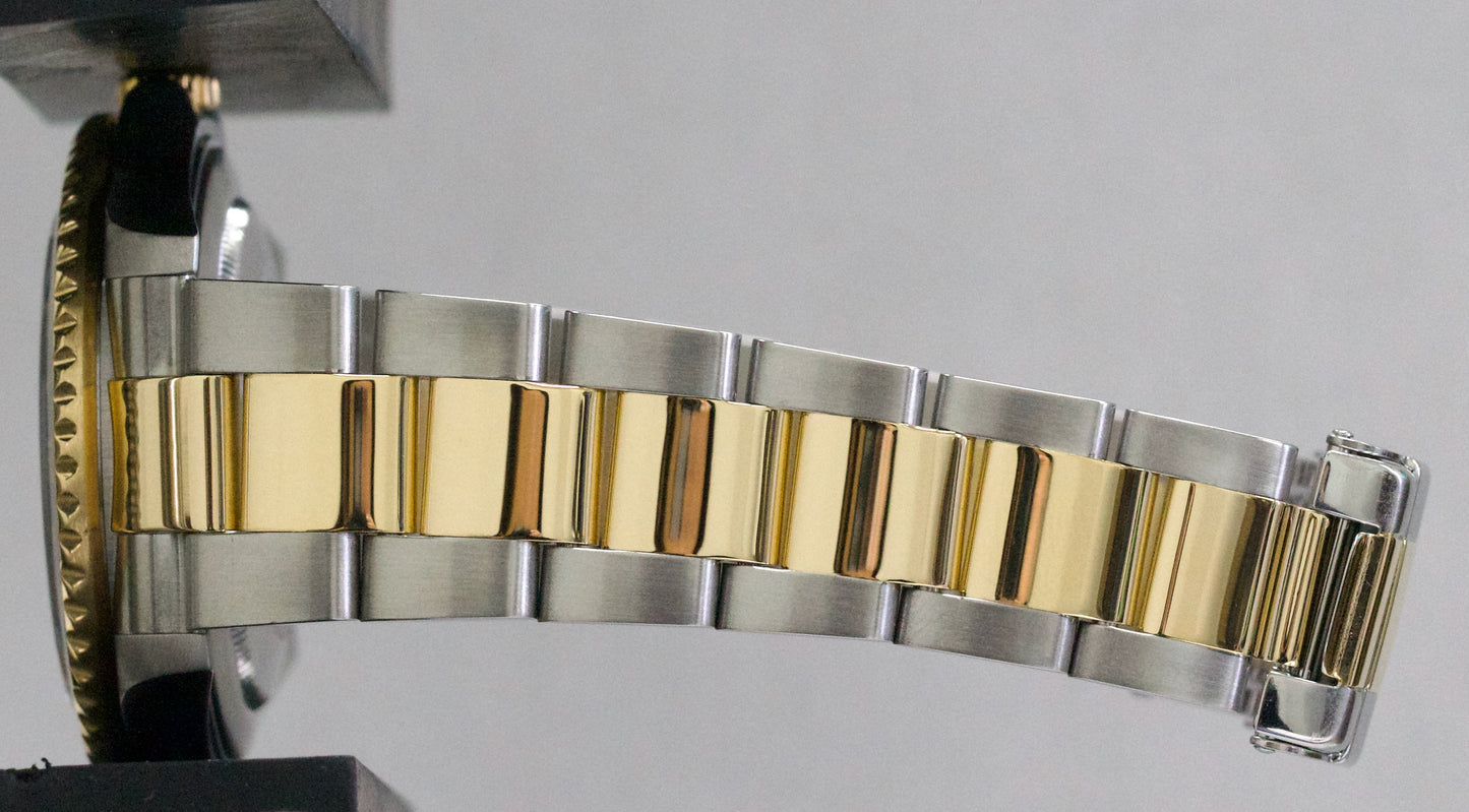 PAPERS Rolex GMT-Master II BLACK 18K Gold Two Tone OYSTER 40mm 16713 Watch BOX