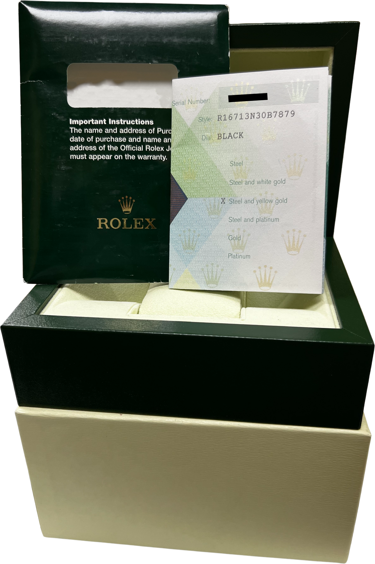 PAPERS Rolex GMT-Master II Two-Tone 18K Yellow Gold Black Steel 40mm 16713 B+P