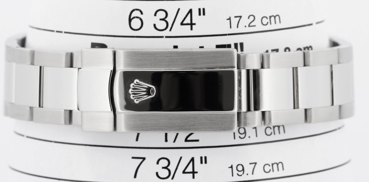 Rolex DateJust II BLACK ROMAN Stainless Steel 41mm 116334 Fluted Oyster Watch
