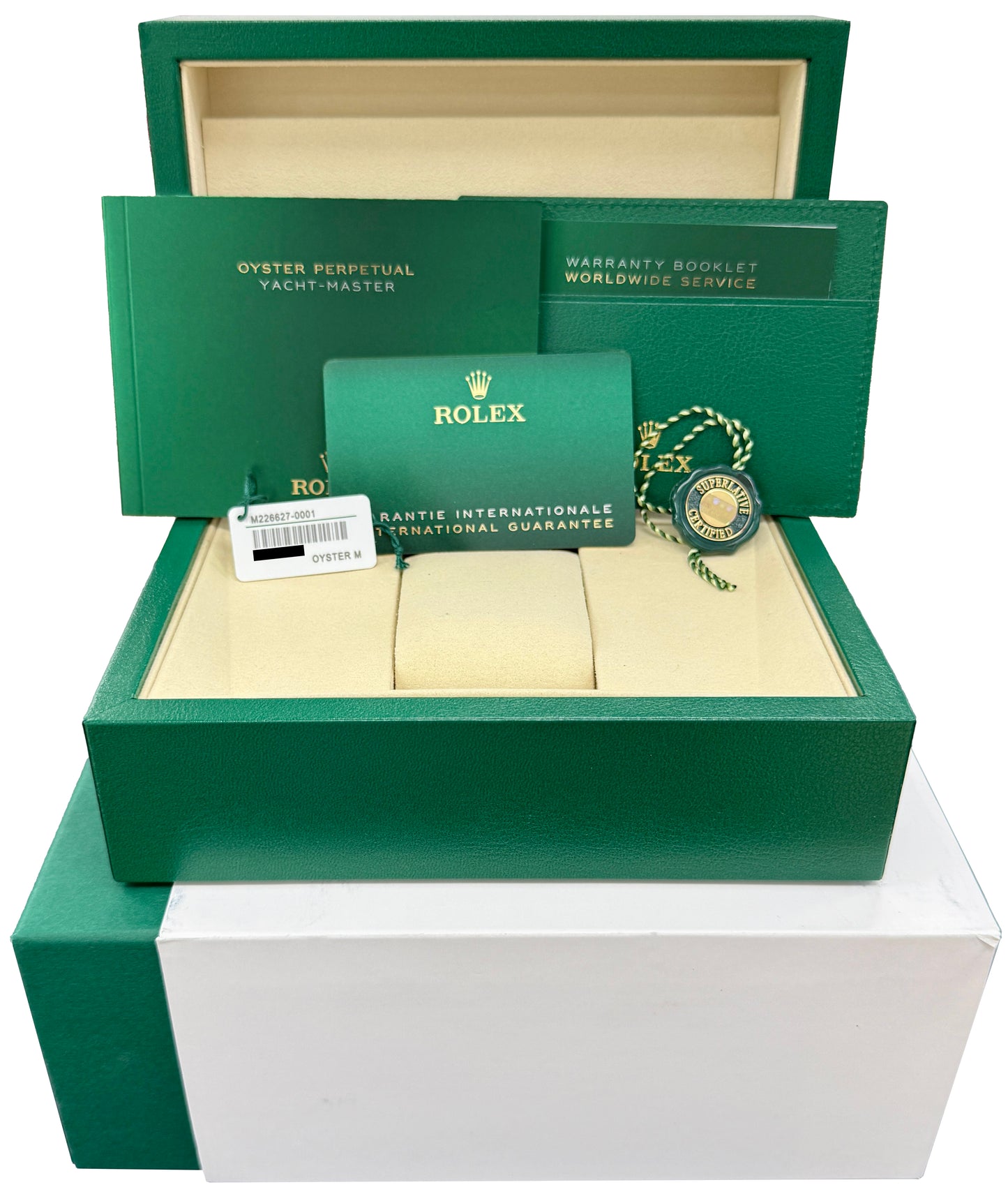 2025 PAPERS Rolex Yacht-Master TITANIUM Black Ceramic 42mm 226627 Watch BOX