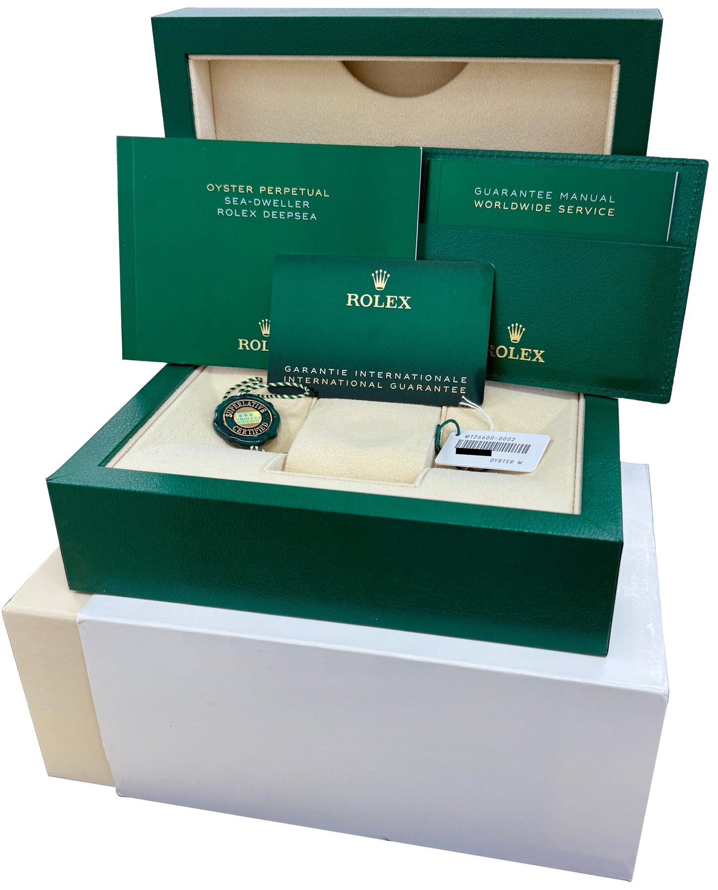 2023 PAPERS Rolex Sea-Dweller 50th-Anniversary BLACK Red 43mm Steel 126600 BOX