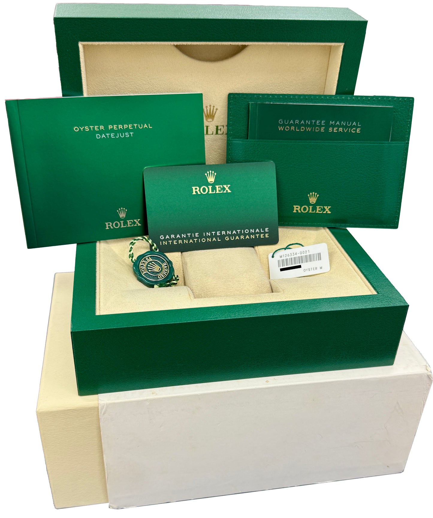 PAPERS Rolex DateJust 41mm WIMBLEDON 18K Gold Steel OYSTER Watch 126334 BOX