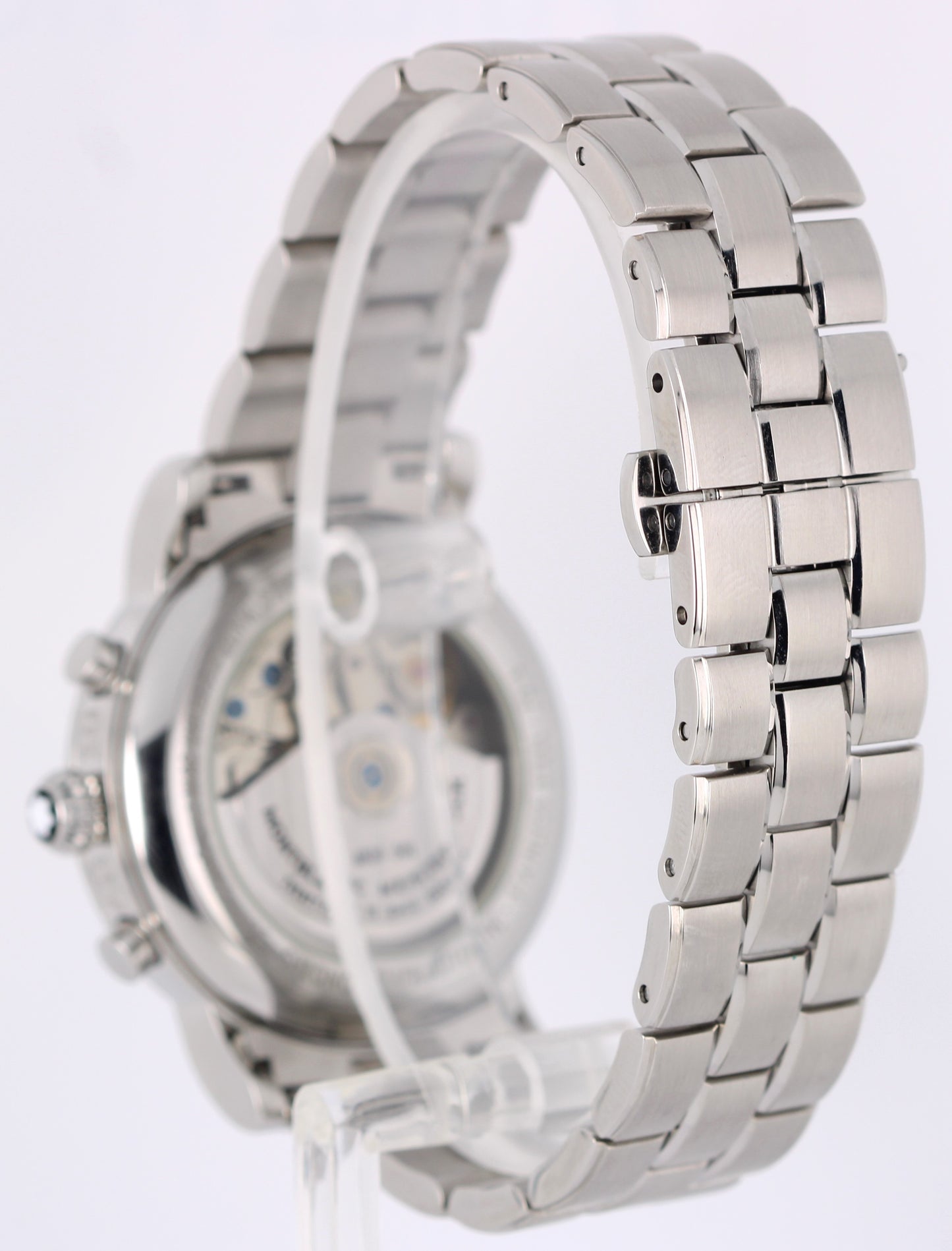 Montblanc Star Meisterstuck Day Date Chronograph Silver 38mm 7016 Watch BOX