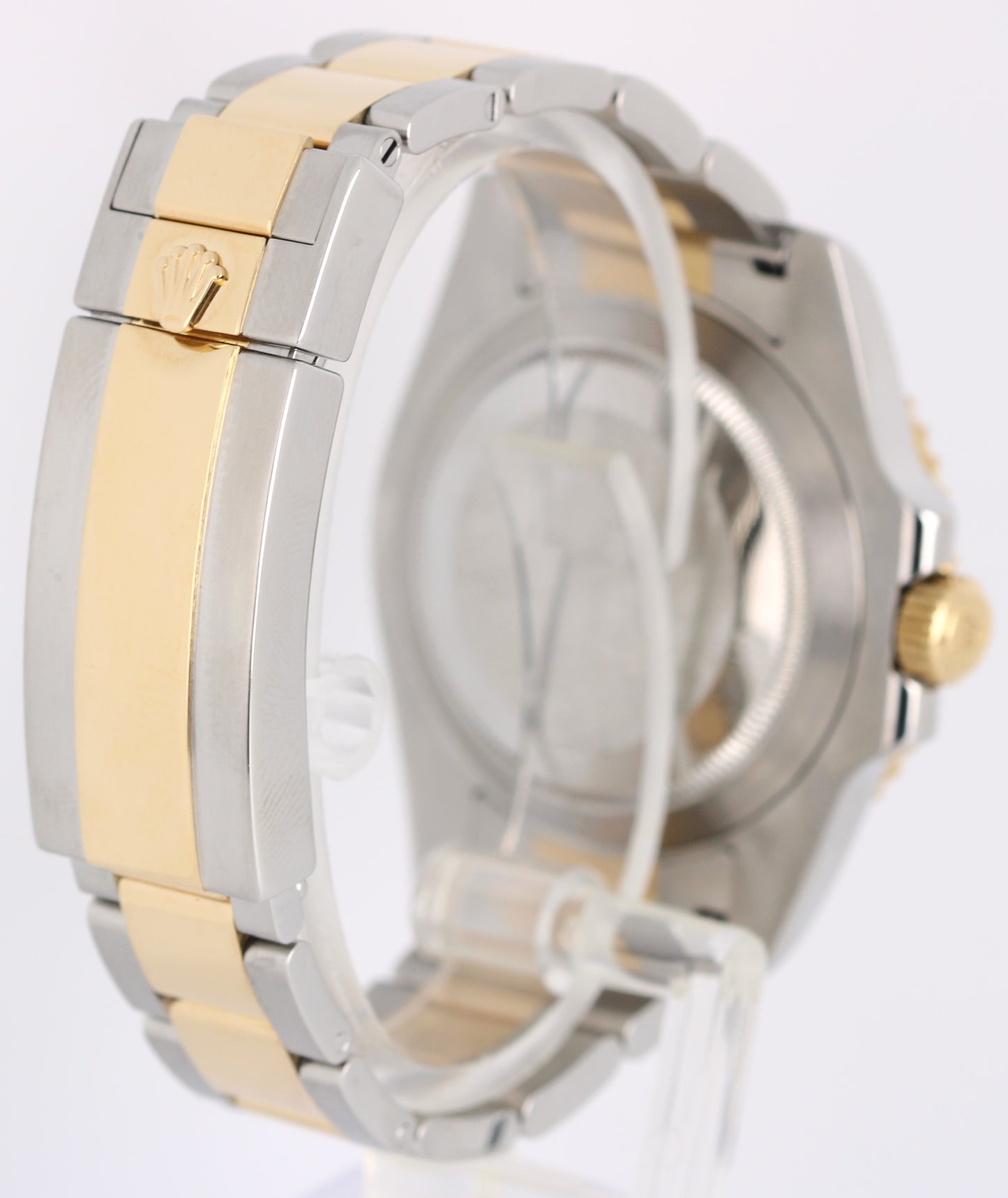 Rolex Submariner Date Two-Tone 18k Gold BLUE DIAMOND Serti 40mm 116613 Watch