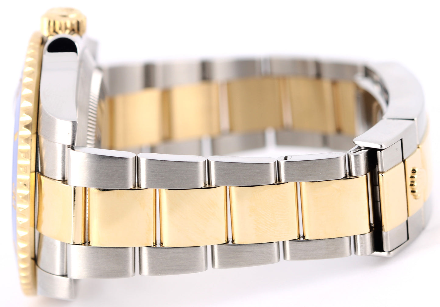 Rolex Submariner Date Two-Tone 18k Gold BLUE DIAMOND Serti 40mm 116613 Watch