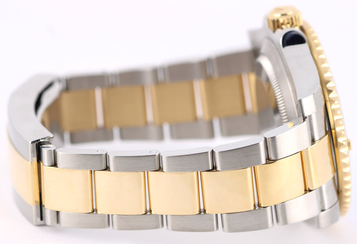 Rolex Submariner Date Two-Tone 18k Gold BLUE DIAMOND Serti 40mm 116613 Watch