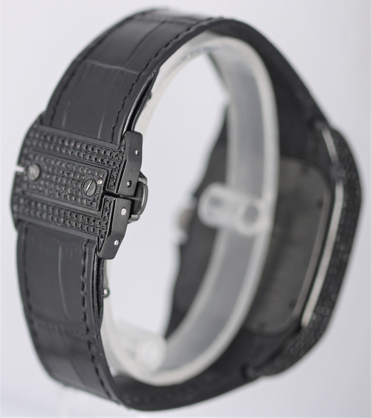 Cartier Santos 100 XL LTD Manager 2009 Titanium Gemstone Black 38mm 2656 Watch