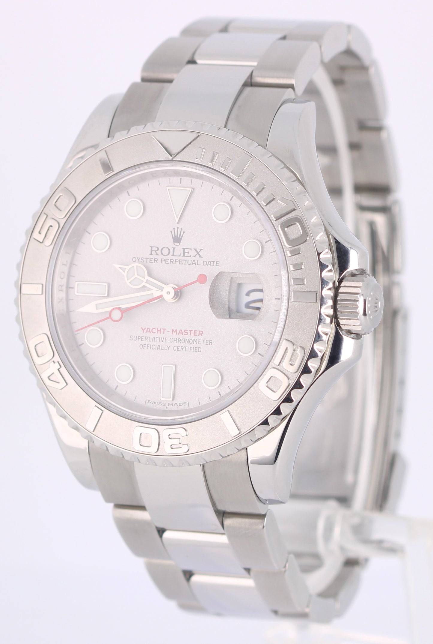 2011 PAPERS Rolex Yacht-Master PLATINUM Stainless Steel 40mm 16622 YM1 Watch BOX