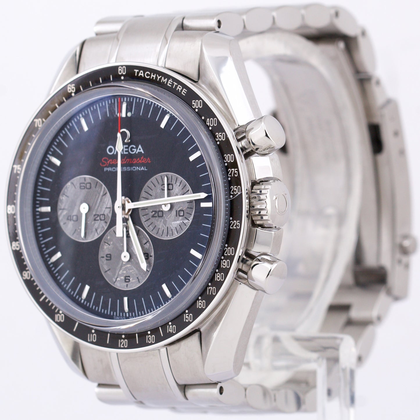 MINT Omega Speedmaster Moonwatch Apollo Soyuz METEORITE 42mm 311.30.42.30.99.001