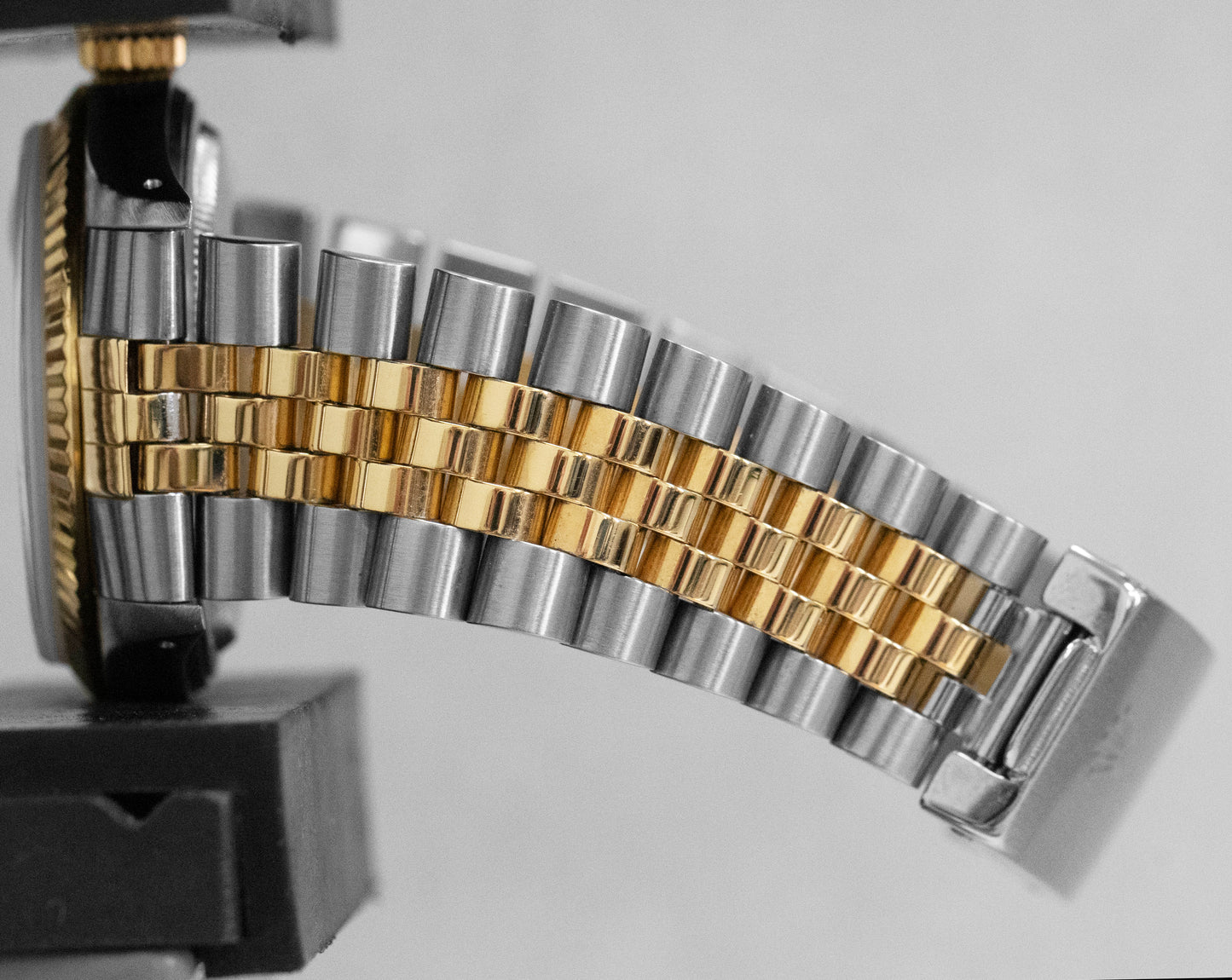 Rolex DateJust BLACK DIAMOND Two-Tone Yellow Gold Jubilee 36mm 16013 Watch BOX